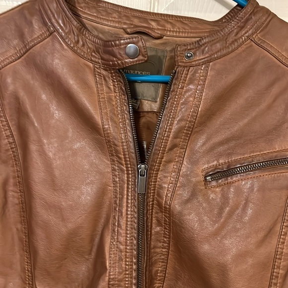 Maurice’s Faux Leather Jacket EUC 3x Brown/Carmel - Picture 5 of 6
